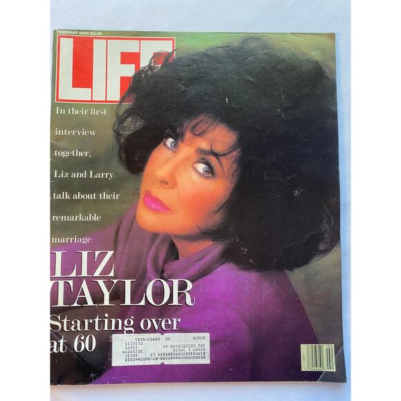 LIFE Magazine February 1992, Liz Taylor,Hostage Terry Anderson,Olympic Ice Skate - Picture 1 of 12